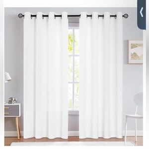2 panels of White Grommet Curtains Modern Accents 84 in length